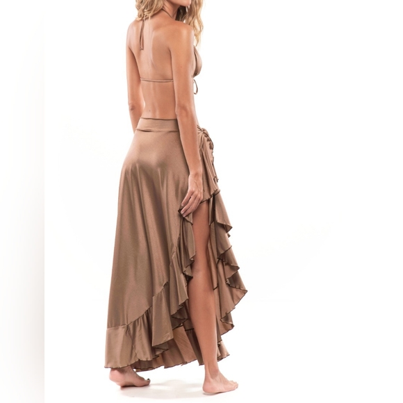 Bronze Ruffle  Cover-Up - Picture 2 of 3